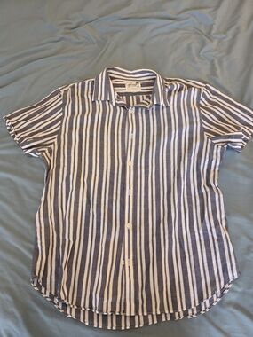 Bonobos Men's Short-Sleeve Button-Down Shirt - Blue & White Stripes